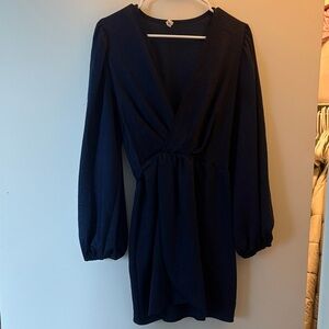 Elegant Navy Blue Women's Dress